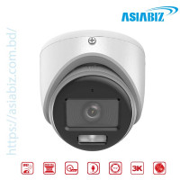 Hikvision DS-2CE70KF0T-LMFS 5MP 3K ColorVu Smart hybrid light Dome Camera